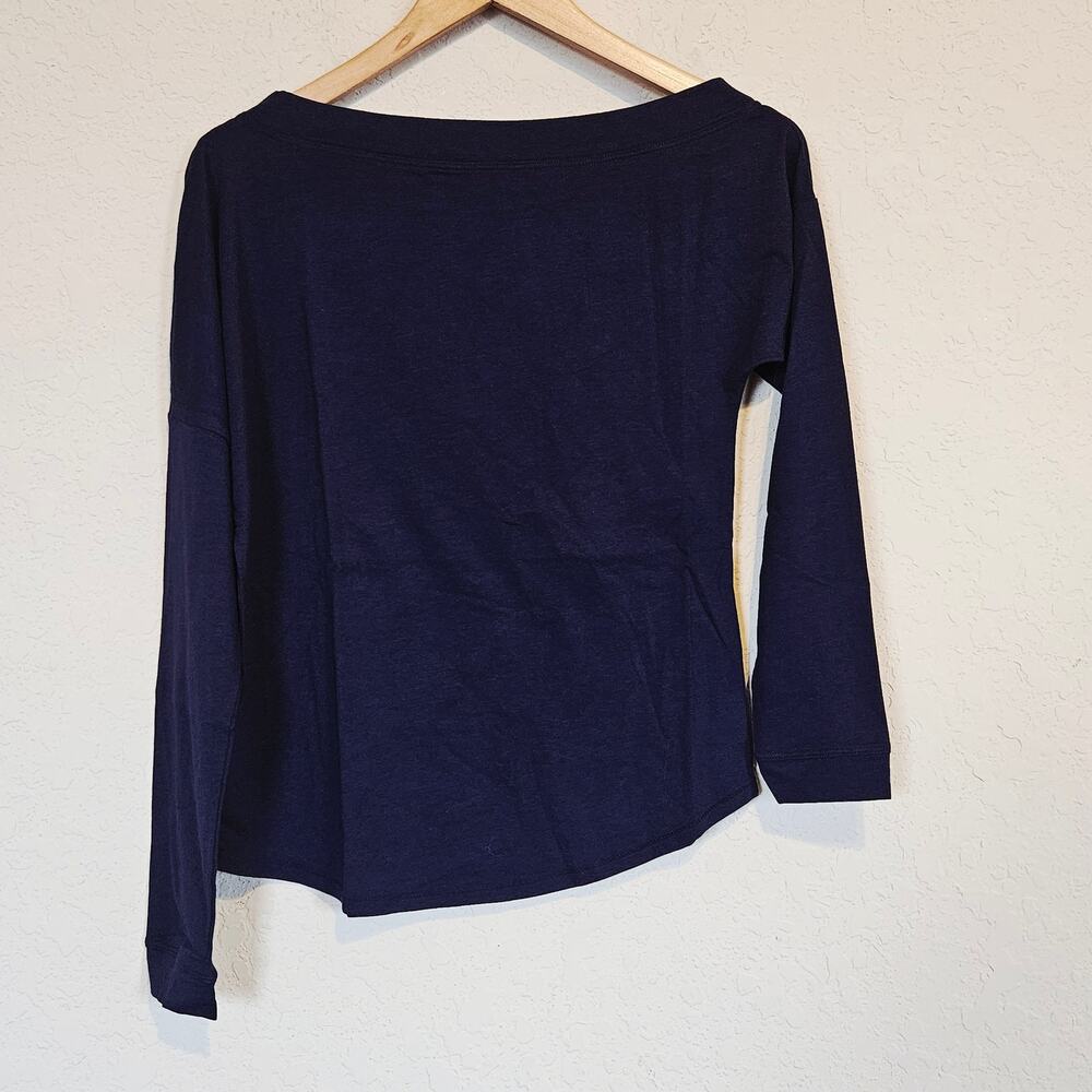 Universal Standard Dolci Top Off the Shoulder Long Sleeve Blue Women's Size 0